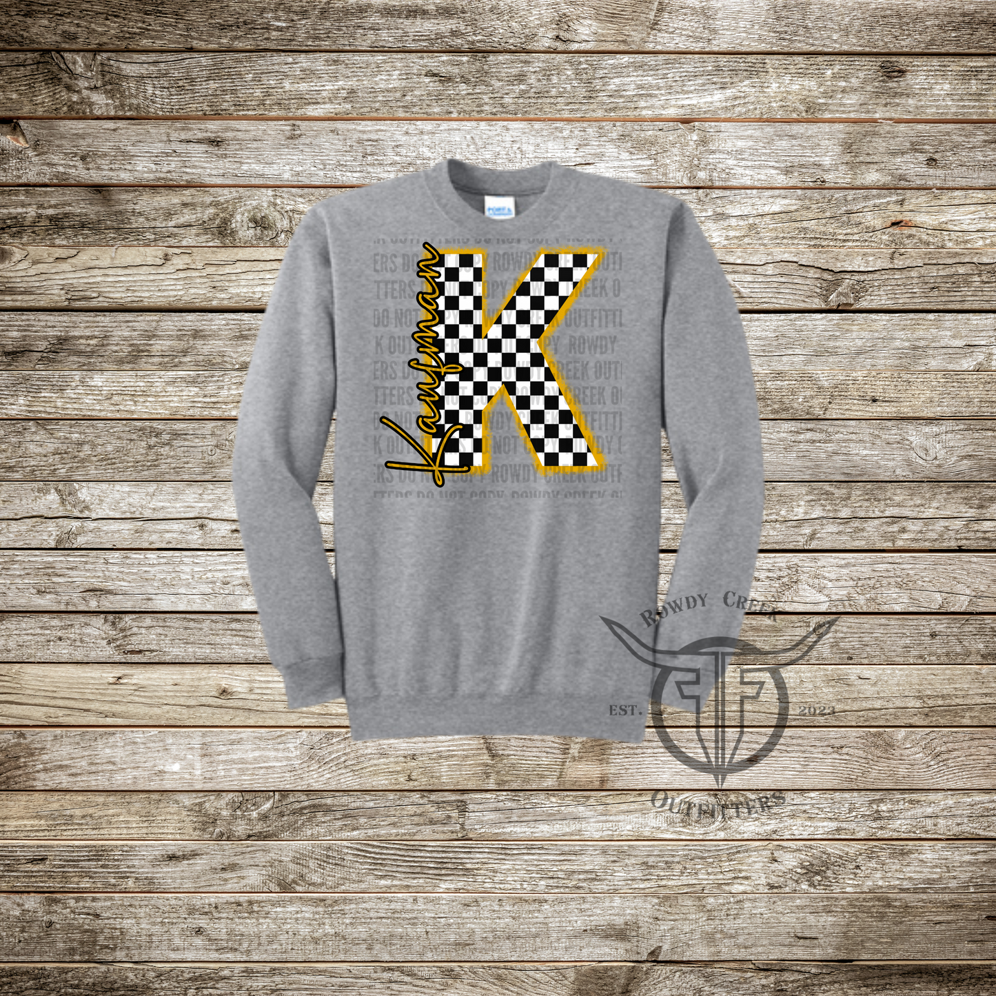 Checkered Kaufman "K" Sweatshirt