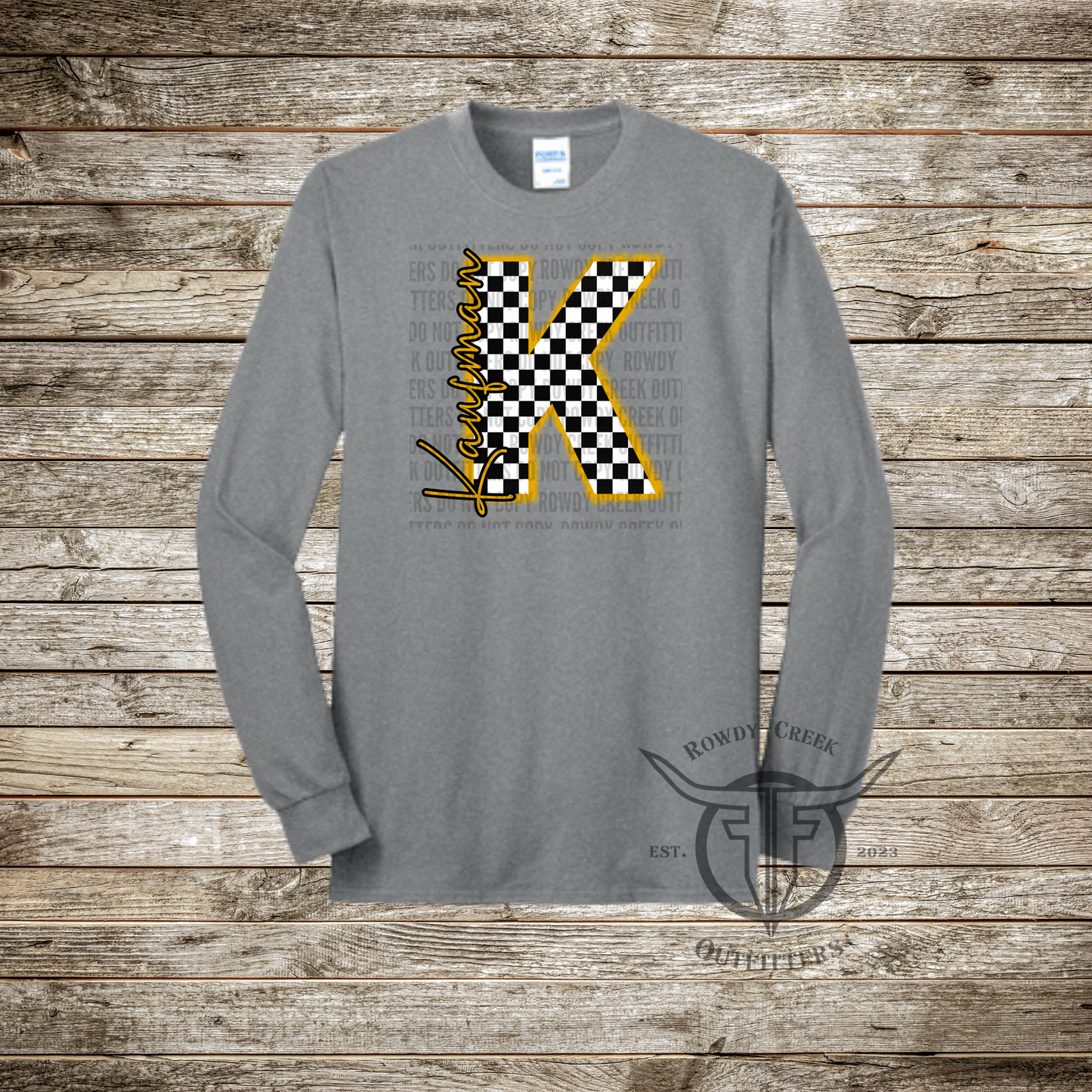 Checkered Kaufman "K" Long Sleeve