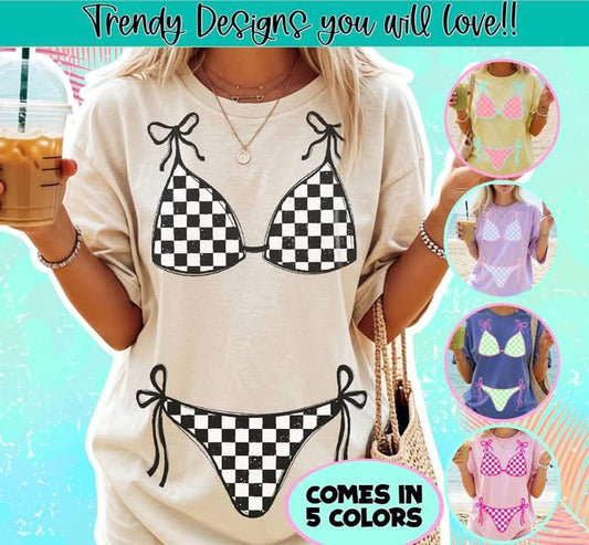 Bikini Tee (Checkered)