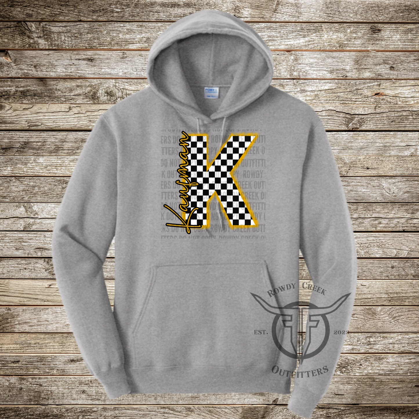 Checkered Kaufman "K" Hoodie