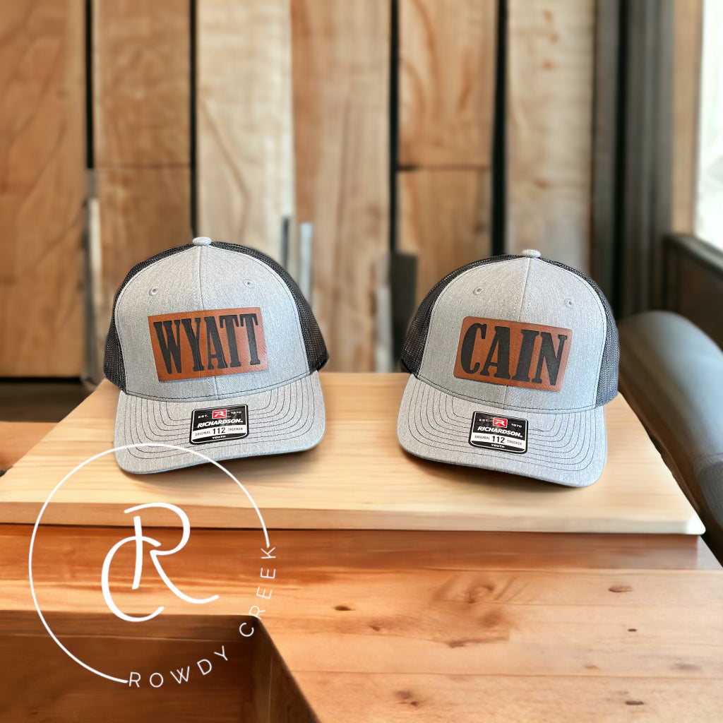 Custom Leather Patch Hats