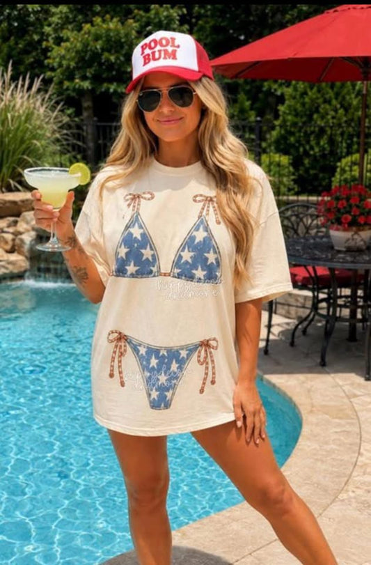 Bikini Tee (American Flag)