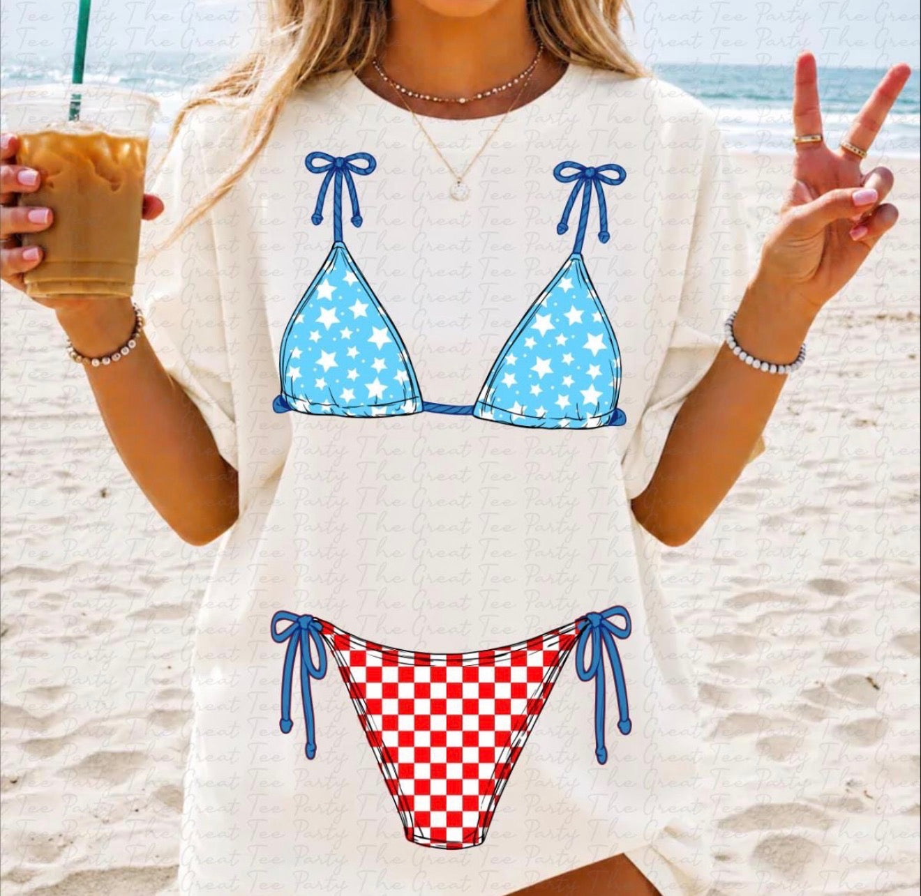 Bikini Tee (American Flag)