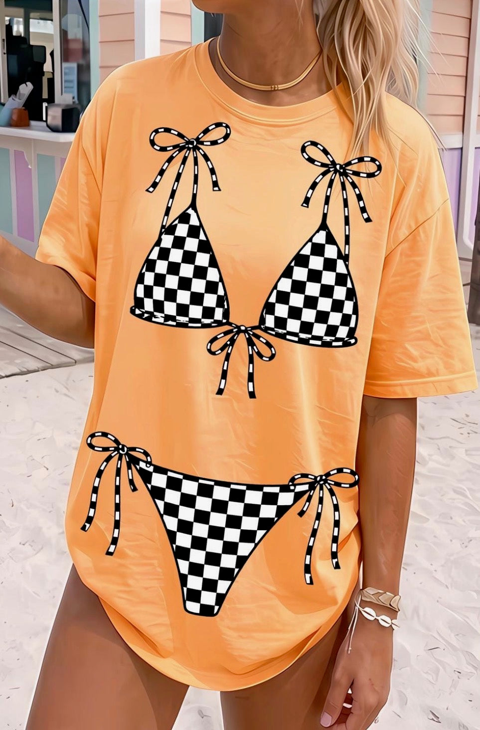 Bikini Tee (Checkered)
