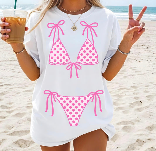 Bikini Tee (Polka Dot)